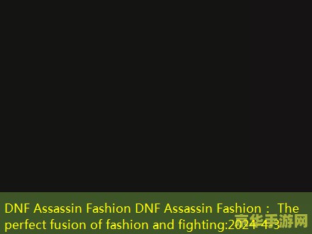 DNF Assassin Fashion DNF Assassin Fashion: The perfect fusion of fashion and fighting